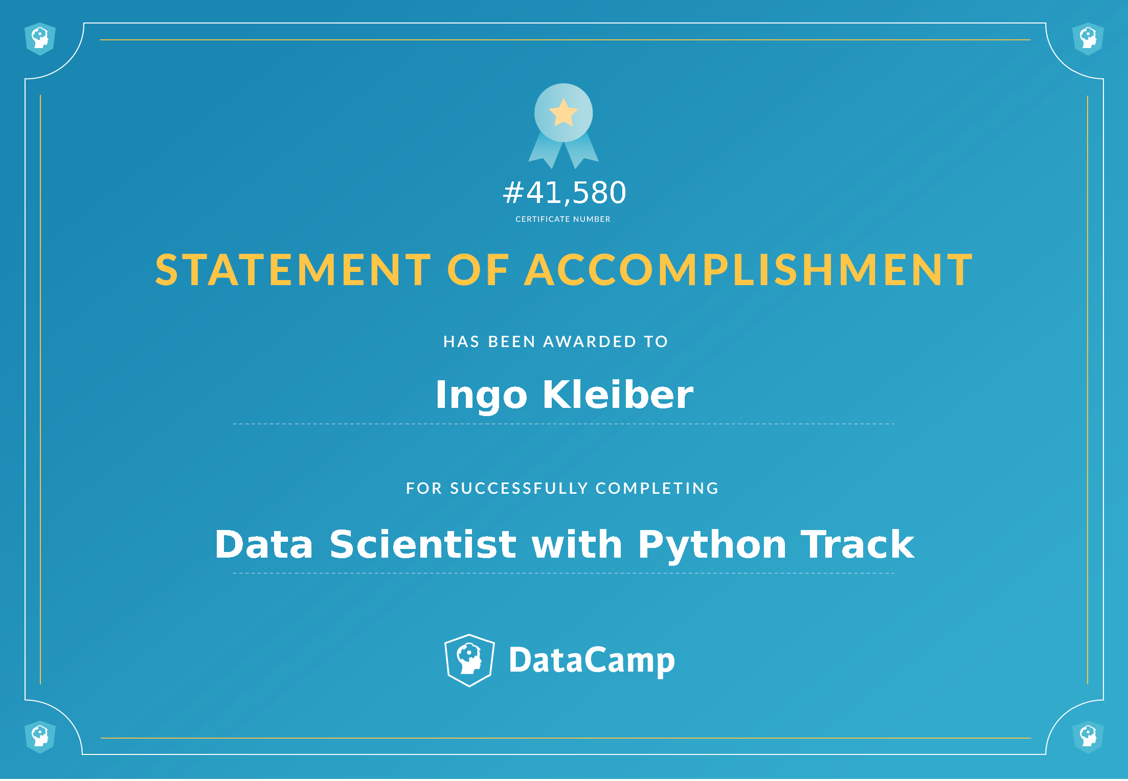 DataCamp Certificate (Data Science, Ingo Kleiber)