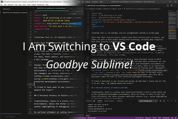 Sublime Text vs. VS Code