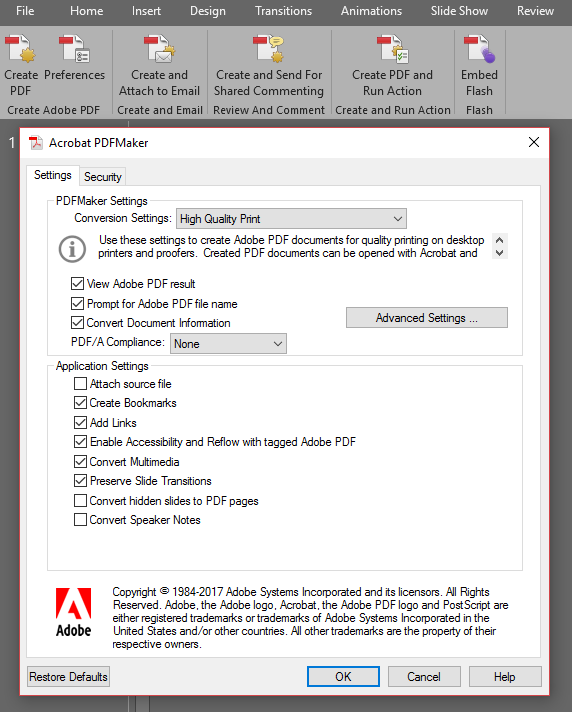 Adobe Acrobat DC - Change Default Settings