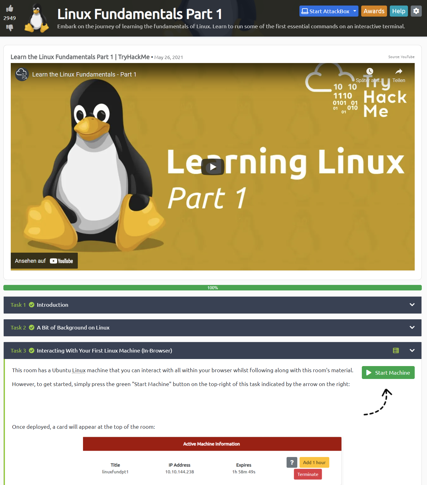 Linux Fundamentals on TryHackMe